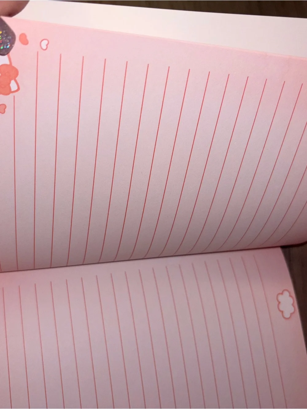 🏝️🎉 NEW Hello Kitty Sanrio 3D Sequin Bow Notebook Journal 80 Sheets NWOT